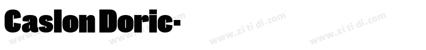 Caslon Doric字体转换